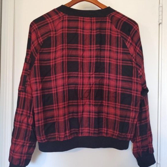 Red and Black Checker Bomber Jacket By "Sanctuary" - Picture 2 of 7